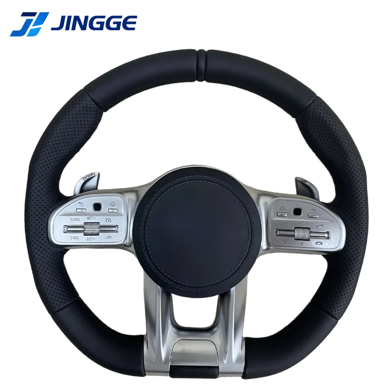 White Full Leather Sports Steering Wheel for Mercedes Benz E Class G Class W204 W205 W211 W212 W213 CLA W210 W124 S63