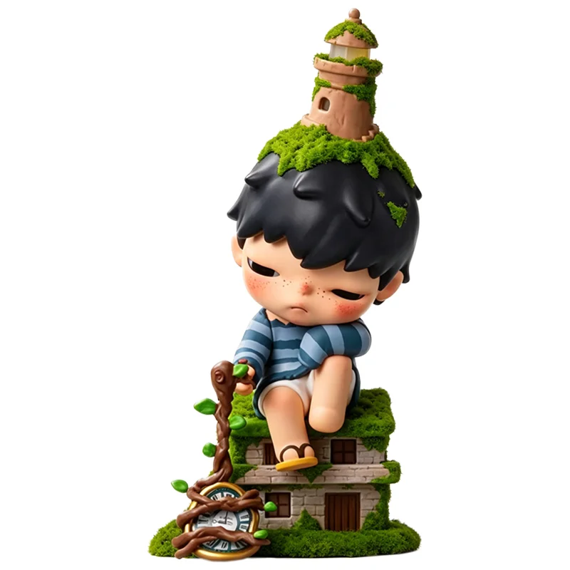 

POPMART Hirono Behind Time Head Figure Action Figure Wall Card Decoration Collectible Mystery Box with Character Designs