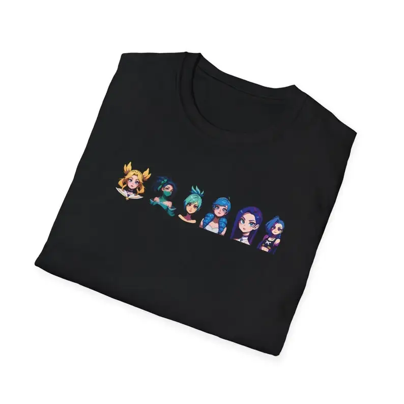 Fanart Multi-Character Design High-Quality Gamer T-Shirt Perfect Gift for Fans