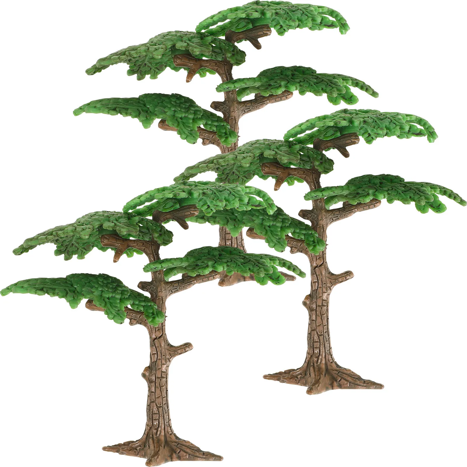 3Pcs Simulated Tree Models Bright Realistic Miniature Trees Ideal for Home Desk Kitchen Landscape Crafts Decoration