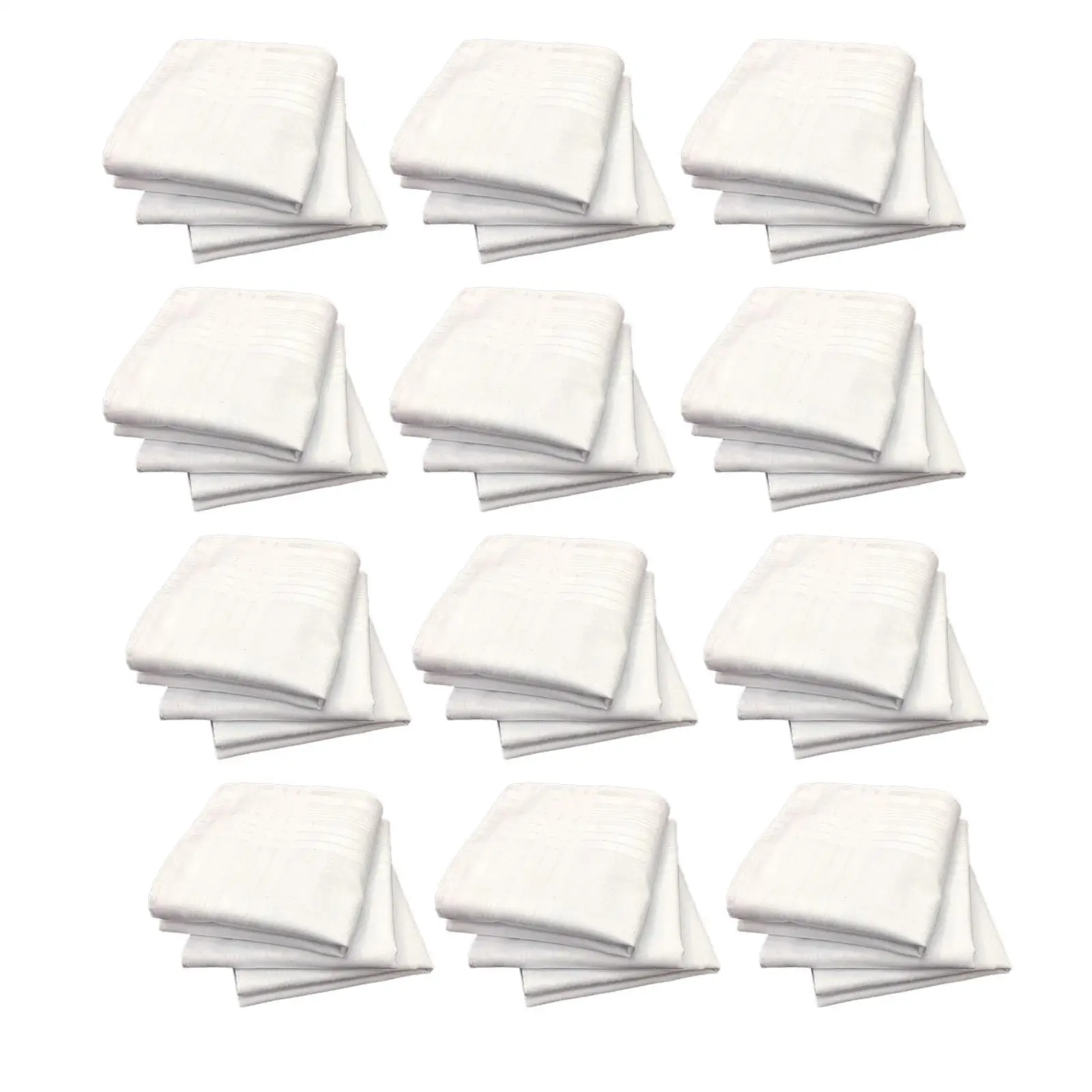 Lenços elegantes de 12 pacotes para eventos de negócios e formais, 175 polegadas x 175 polegadas