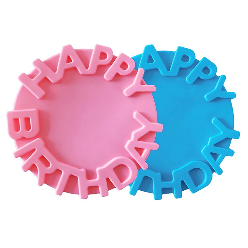 Silicone Cake Mold Festival Cake Baking Pan Mousse Mould 3D DIY Circular Happy Birthday Handmade Kitchen Baking Tools Accessorie
