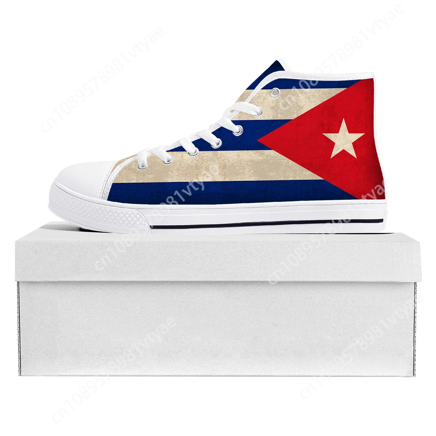 

Cuban Flag High Top High Quality Sneakers Mens Womens Teenager Canvas Sneaker Cuba Casual Couple Shoes Custom Shoe