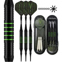 Dardos electrónicos suaves profesionales opcionales, eje de repuesto de superficie esmerilada avanzada, cuatro colores, 3 piezas por juego