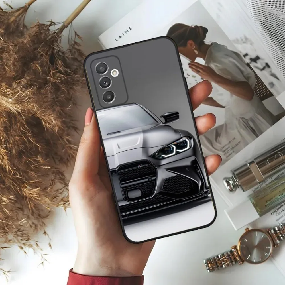 Cool Sport Car B-BMW Phone Case For Samsung S24,23,22,30,21,10,9,Ultra,Plus,Lite,FE,5G Black Soft Case