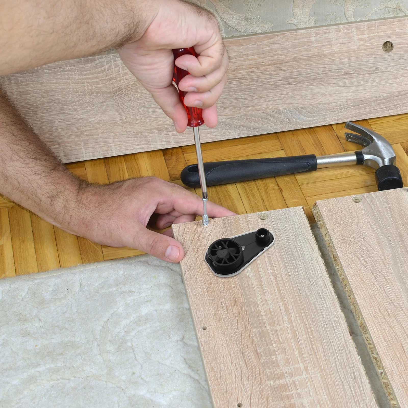 

10Sets Furniture Corner Connector Reinforced Bracket for Rv Wood Cabinet Door Fastener Shelf Stability Hardware Support