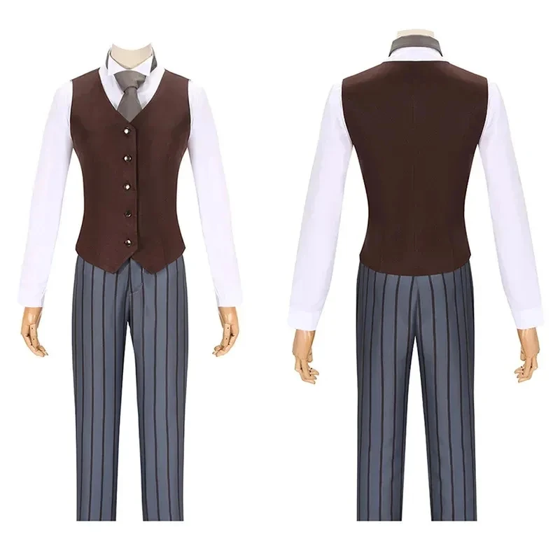 

Corpse Bride Victor Cosplay Costume Top Shirt Pants Suit Set Halloween Masquerade Carnival Party Outfits for Men and Women FD1;6