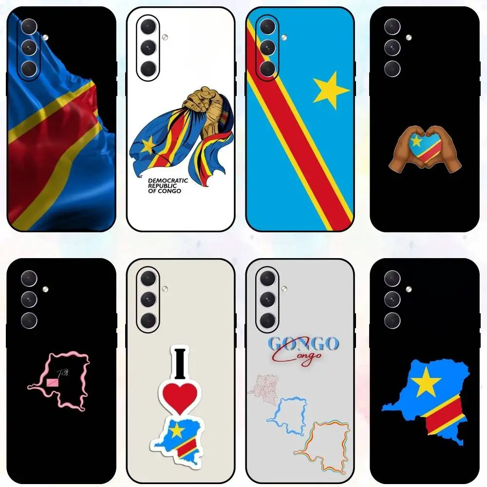 

D-Democratic R-Republic Congo Flag Phone Case For Samsung Galaxy A73,A72,A71,A70,A53,A52,A51,Others Soft Black Shell