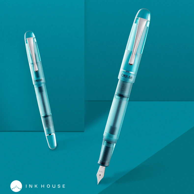 

OPUS 88 Transparent PICNIC Fountain Pen JOWO Nib Large Ink Capacity Eye Dropper Filling System Writing Gift Set
