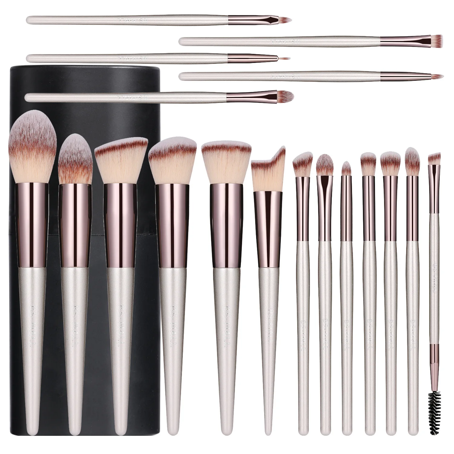 18 Deluxe Professional Makeup Brush Tools High Quality Makeup Brush Set with Black Storage Bucket Suitable for All Facial Makeup