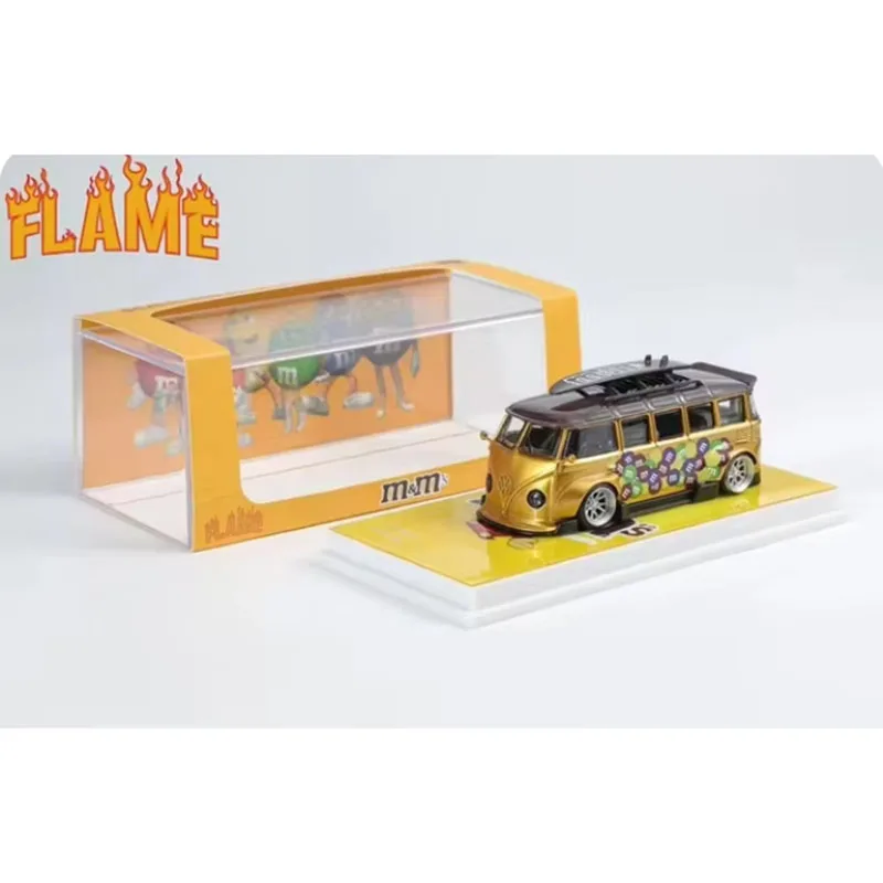 لهب LF نموذج دييكاست سبيكة 1/64 VW T1 فان بيك اب كومبي واسعة الجسم نموذج سيارة الكبار الكلاسيكية جمع عرض هدية لعبة الصبي