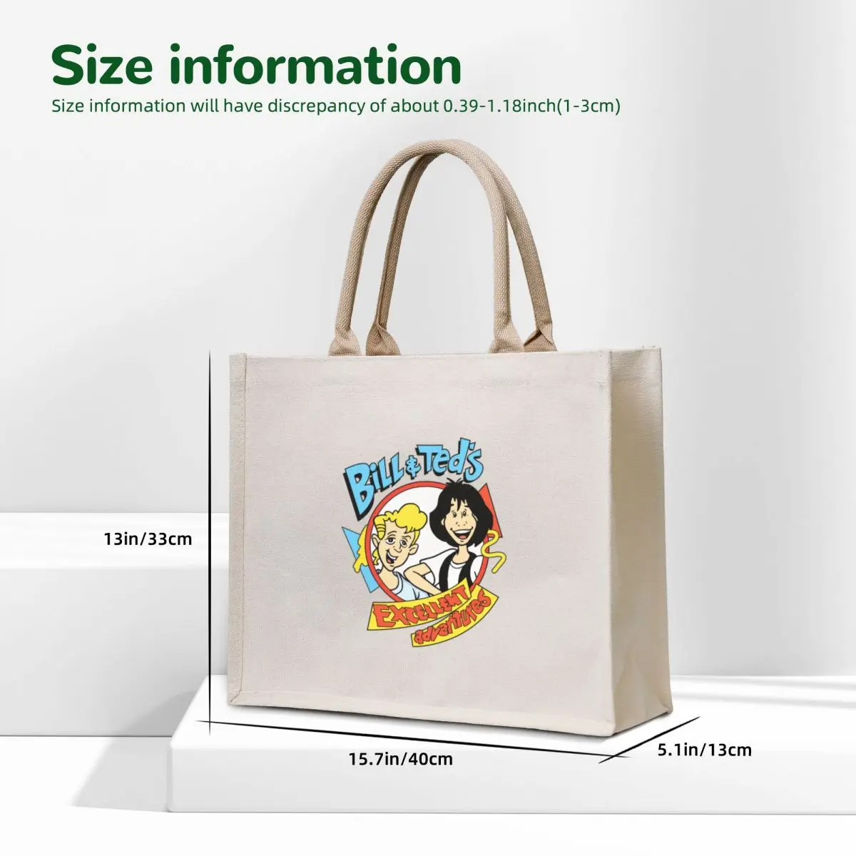 Bill & Ted's Excellent Adventure - Cartoon Tote Bag female bag tote bag screen reusable shopping bags tote