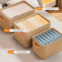 1PC Clothing Organizer Non Woven Clothing Storage Box Underwear T-shirt Jeans Storage Basket Miscellaneous Organizer