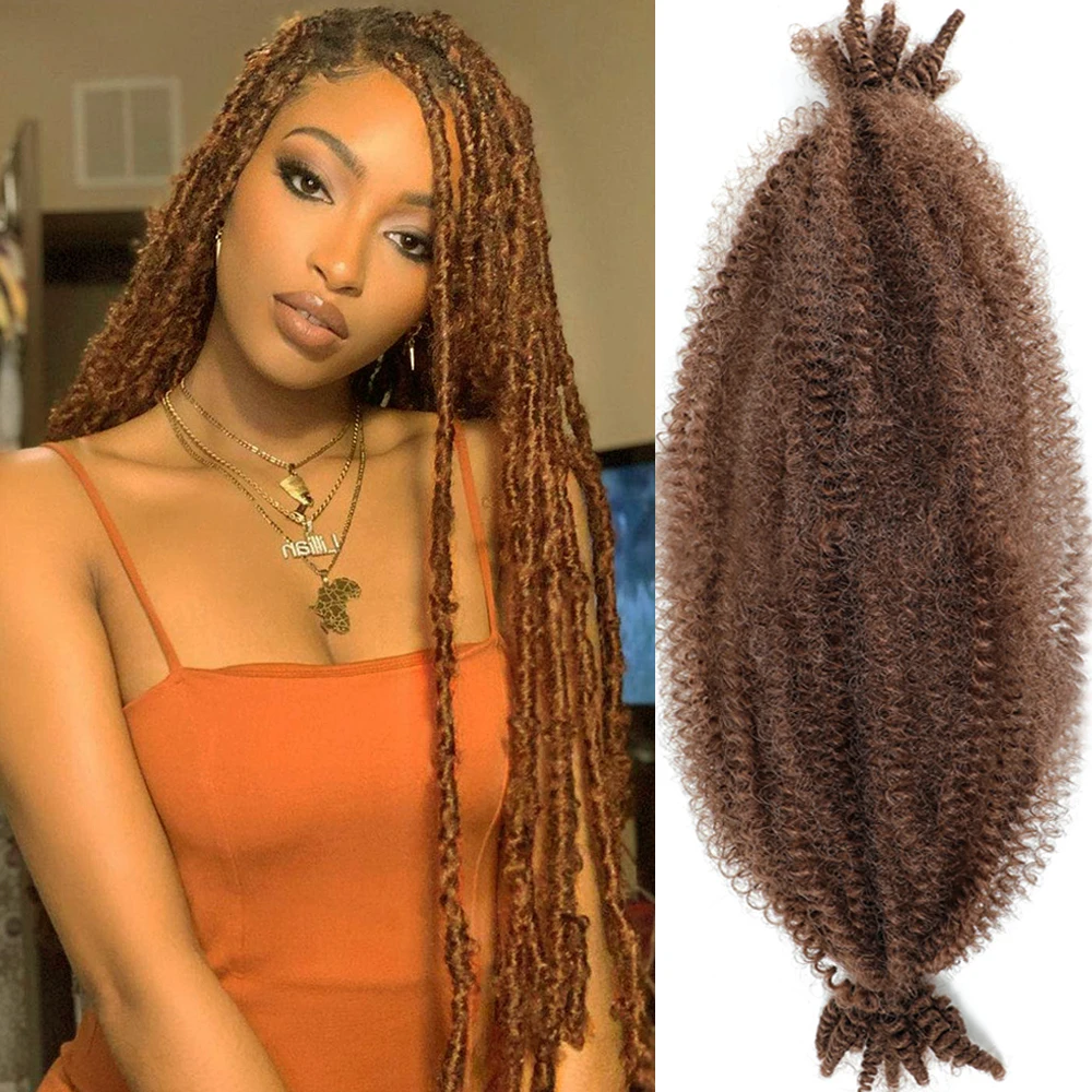 Long Afro Springy Twist Hair Braids Pre Separated Spring Twist Hair for Butterfly Locs Crochet Hair Extensions Marley Twist Hair