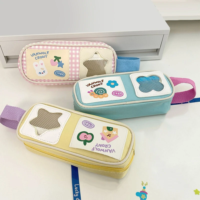 السفر ماكياج المنظم أدوات الزينة حقيبة طالب مقلمة حقيبة التخزين المحمولة القلم حقيبة حزمة منفصلة المنظم حقيبة هدية #4