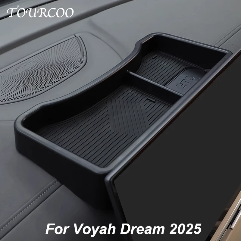 

For Voyah Dream 2025 Central Control Screen Rear Storage Tray Boxes Dashboard Phone Tissue Holder Accessories