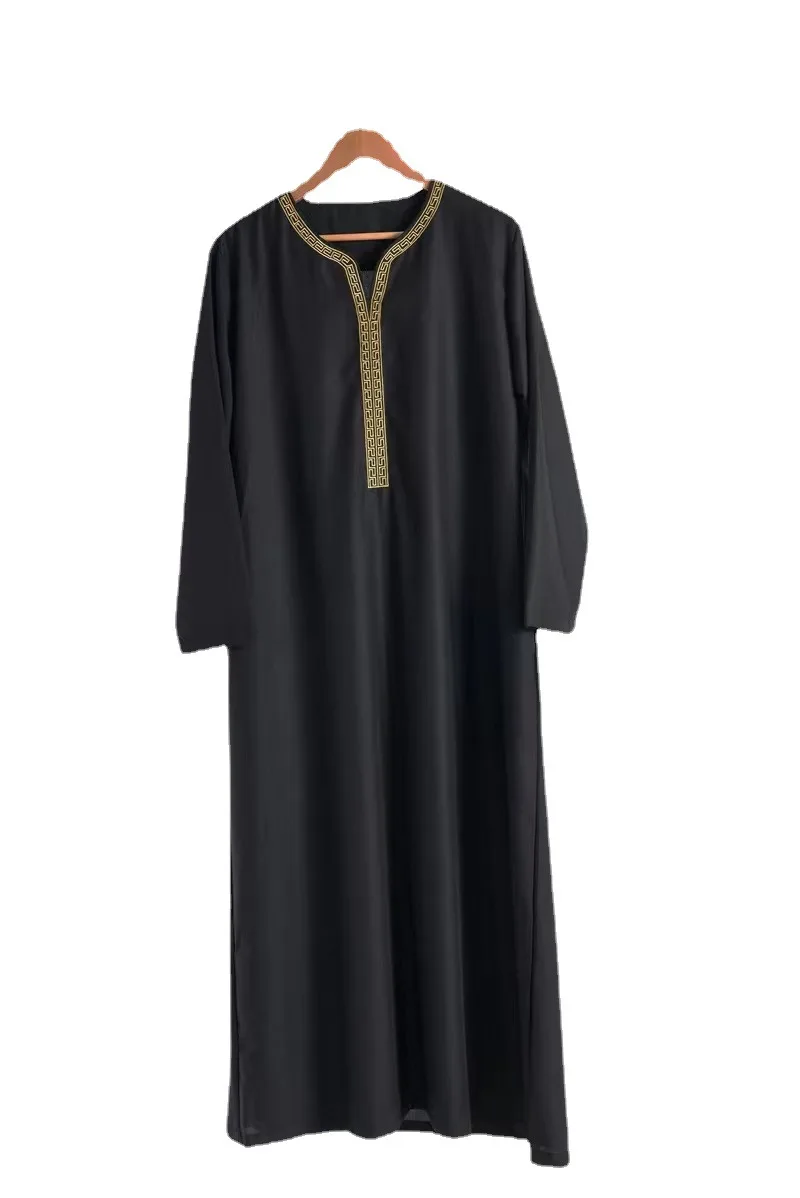 Männer Arabische Robe Muslim Islamische Kleidung Arabischen Vintage Langarm Männer Thobe Robe Lose Dubai Saudi Arabischen Kaftan Männer Kleidung