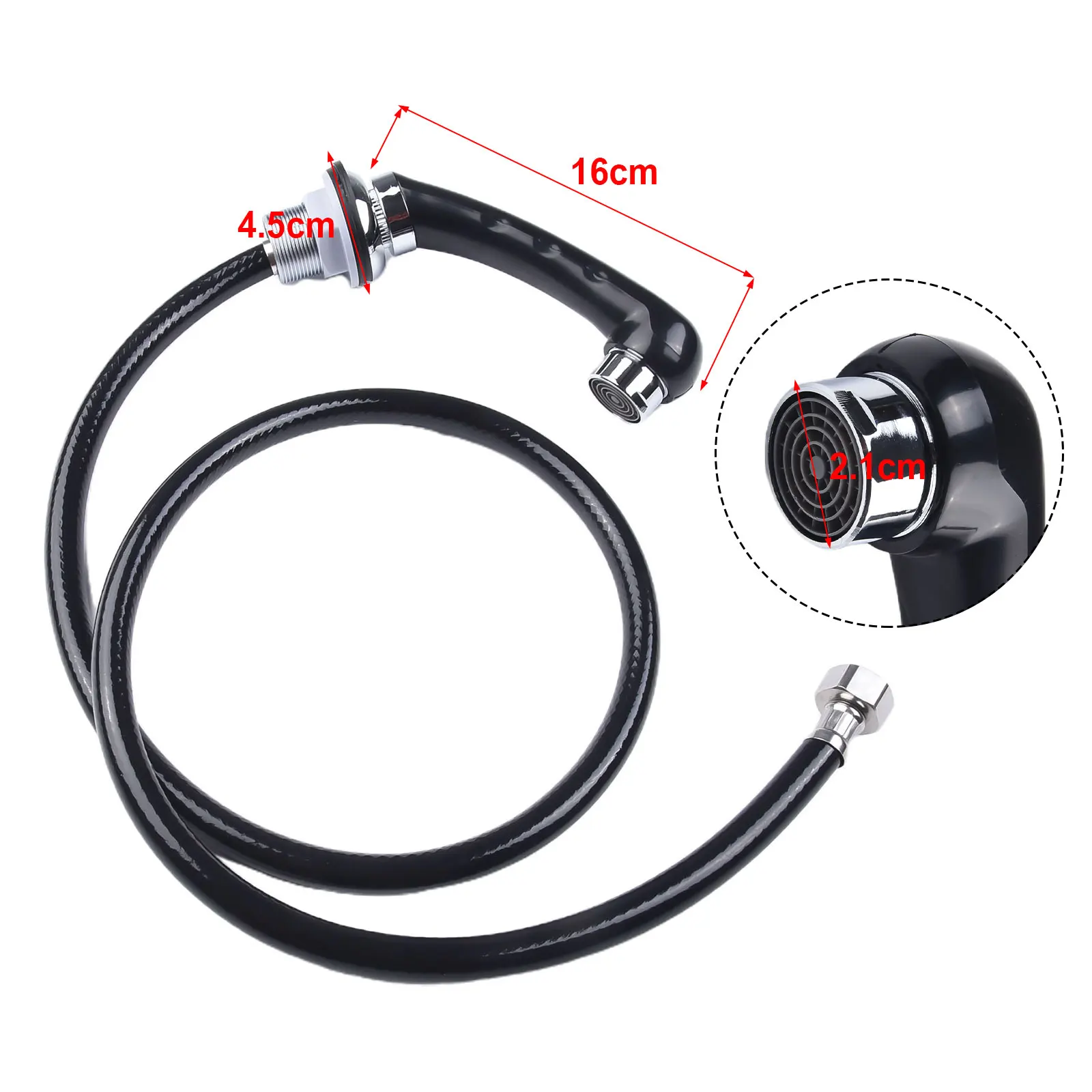 Accessories Shower Head & Hose Suitable For Hair Salon Non-pressurized Pipe 117cm Alloy And ABS Anti-corrosion