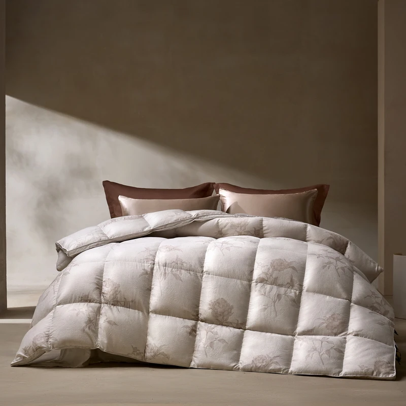 3D Color Weaving 95 Goose Down Comforter Winter Warm Duvet Luxury Jacquard Fluffy  Bedding Queen King Quilt Filling