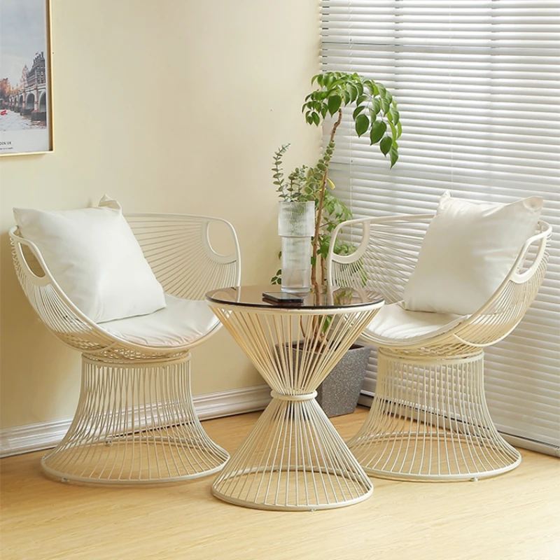 

External Garden Chair Outdoor Iron Furniture Lounge Hip Egg Balancin Back Yard Balcony Chairs Rocking Braided Resin Salon Room