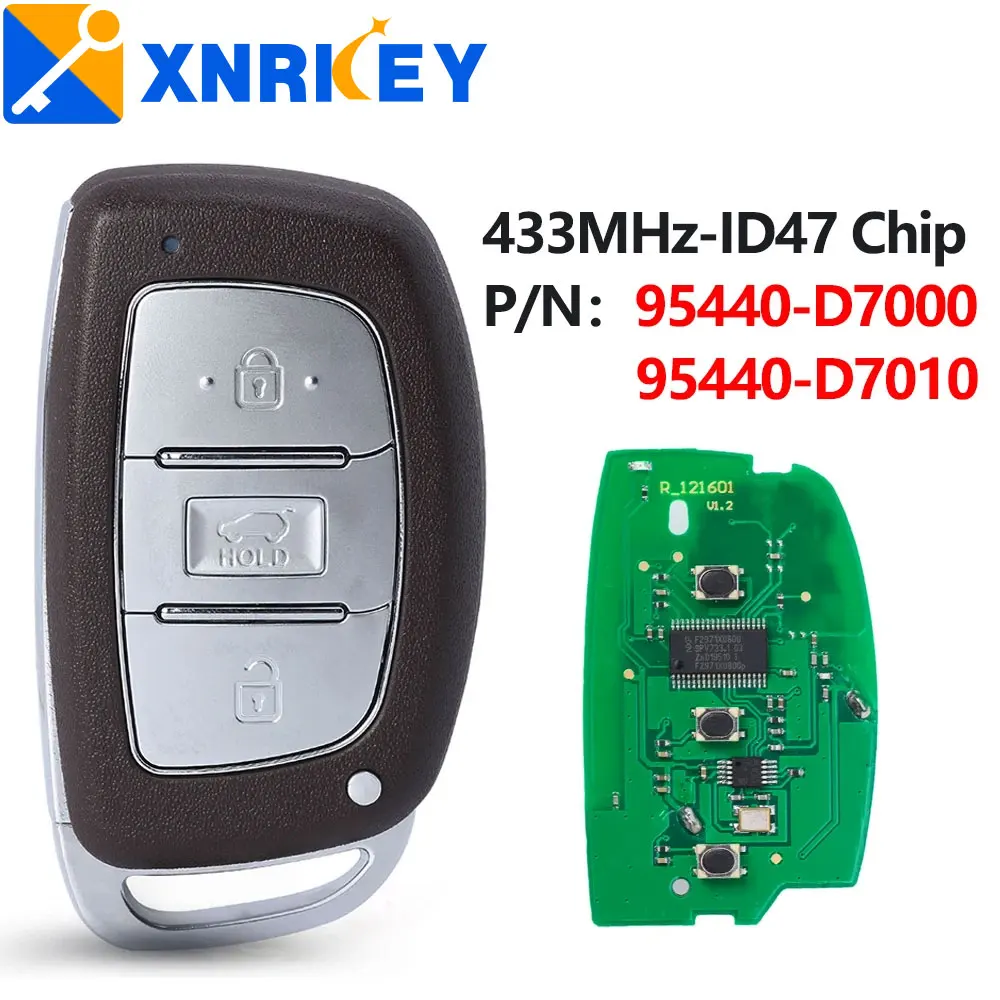 XNRKEY For Hyundai Tucson 2019 2020 Smart Remote Car Key  PN:95440-D7000 95440-D7010 433MHz ID47 Chip