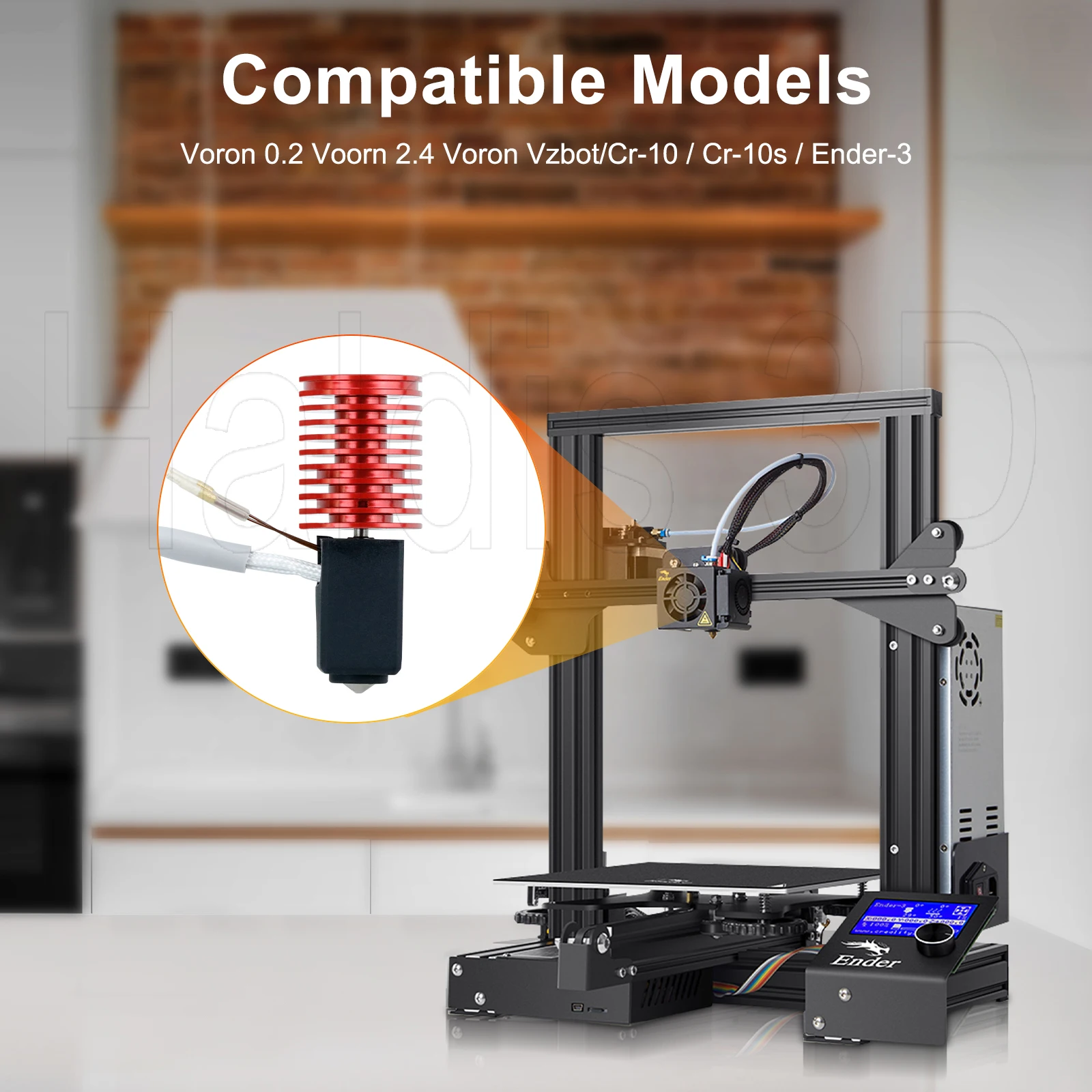 Upgraded V6 Voron Hotend Kit For Voron 0.1/0.2/2.4 CR-10 Ender-3 Volcano Nozzle Bimetal Throat 3D Printer Parts