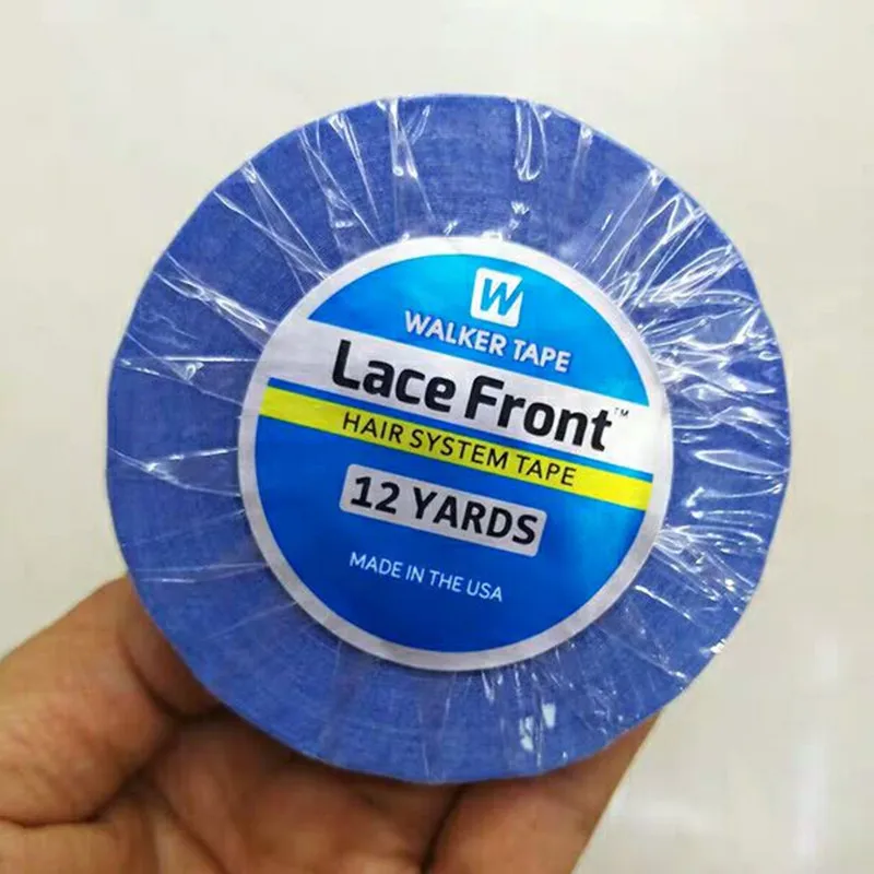 Wholesale Lace Front Support Tape Blue Double Sided Adhesive For Hair Extension/Toupee/Lace Wig Tape 3yards 12yards 36yards image 4
