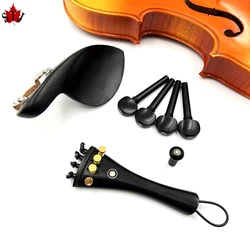 1 set High quality 4/4 3/4 1/2 1/4 Violin Parts accessories fittings,Tailpiece+Tuning pegs+Endpins+Chin rest/Chin Holder