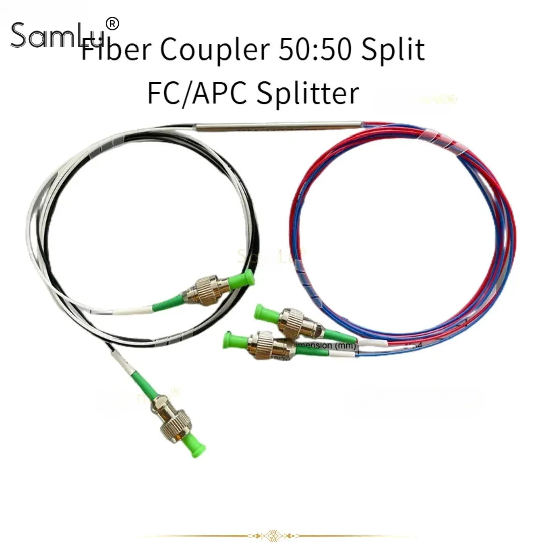 2x2 1310/1550 ±40nm Dual-window Fiber Coupler 50:50 Split FC/APC Splitter Optic Fiber Connector Fiber Optic Steel Tube 2x2