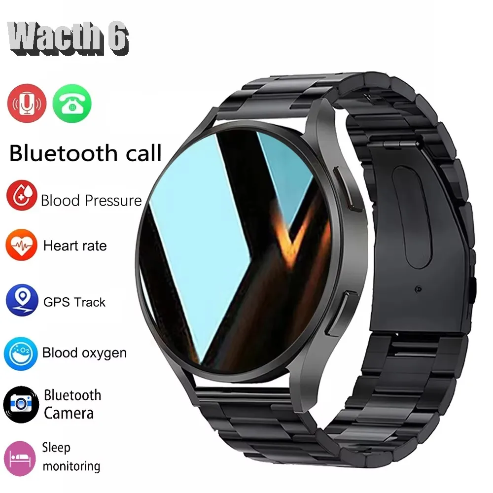 For Huawei Samsung Galaxy Watch 6 Smart Watch Men Heart Rate Blood Pressure Monitoring IP67 Waterproof Women Round Smartwatch