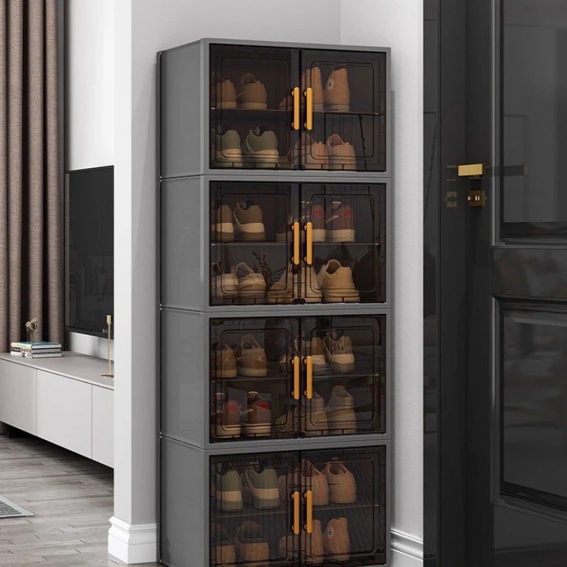 Plastic Drawer Storage Shoe Cabinet Large Capacity Multipurpose Shoe Cabinet Entrance Hall Zapatero Mueble Organizer Furniture