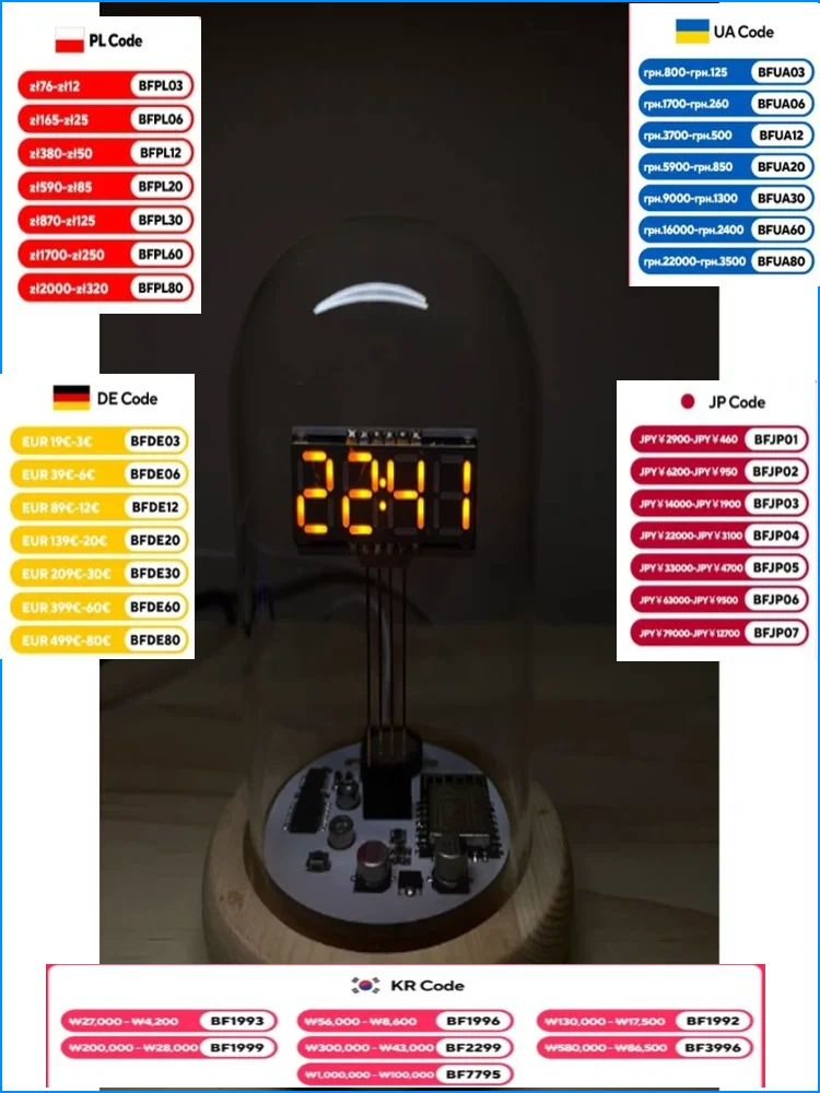 Proposed glow tube retro nostalgic desktop decoration clock