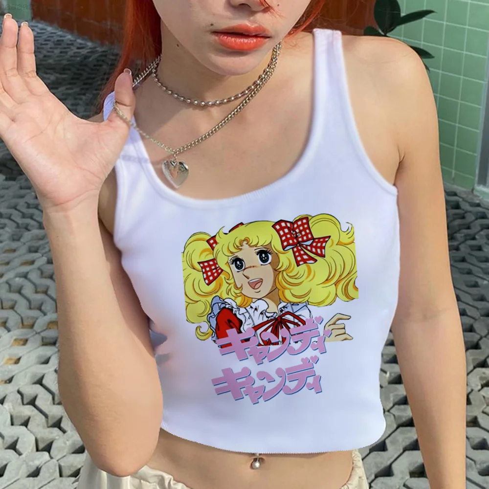Candy Candy 2000s cyber y2k gothic crop top Woman aesthetic vintage goth cyber y2k tshirt t-shirts