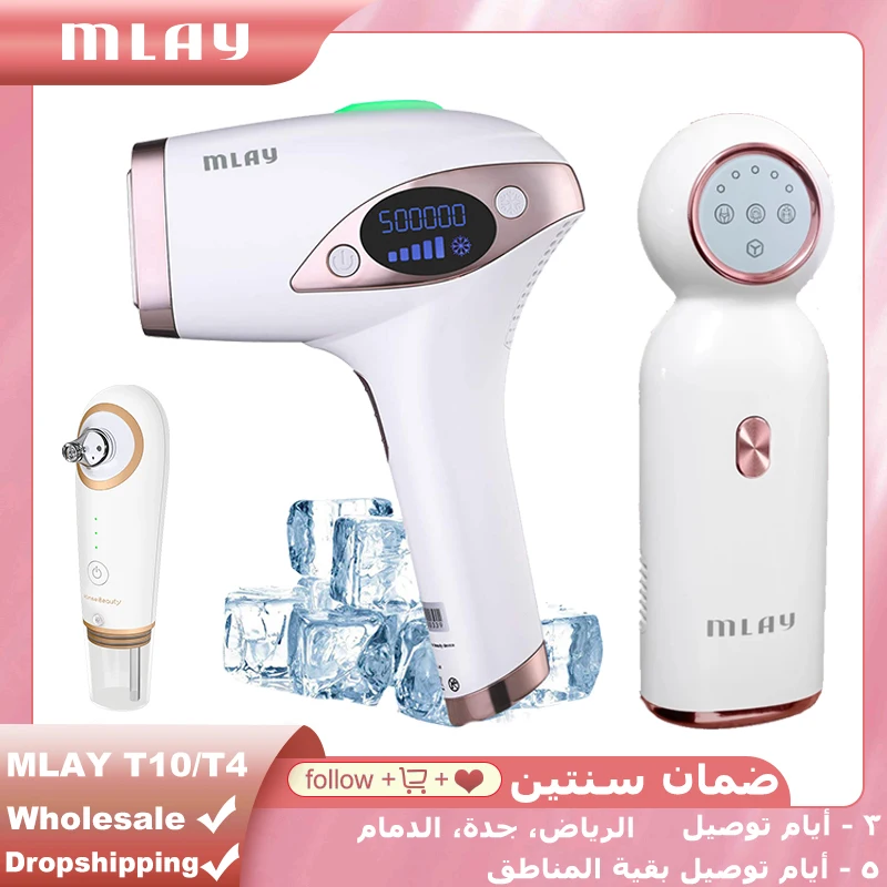 

MLAY T10 Laser Hair Removal Sapphire IPL Hair Removal ICE Cold T4 Epilator Malay Epilator Full Body Depilador a Laser Woman Man