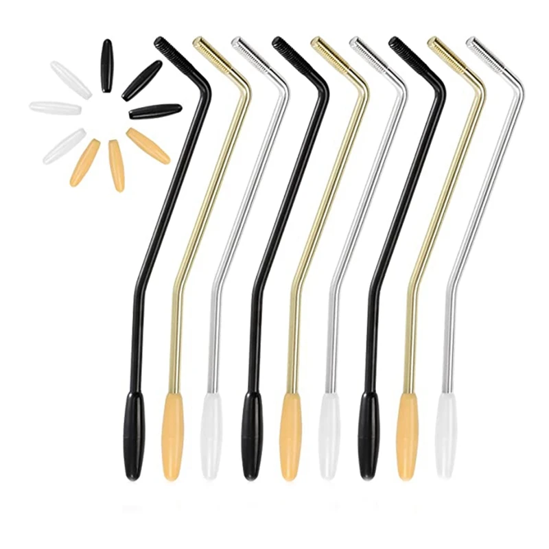 

AA79 New 9 Pack Threaded Tremolo Arm, 6MM Tremolo Bar, Tremolo Arm With Tips For Stratocaster, Electric Guitar, Tremolo System