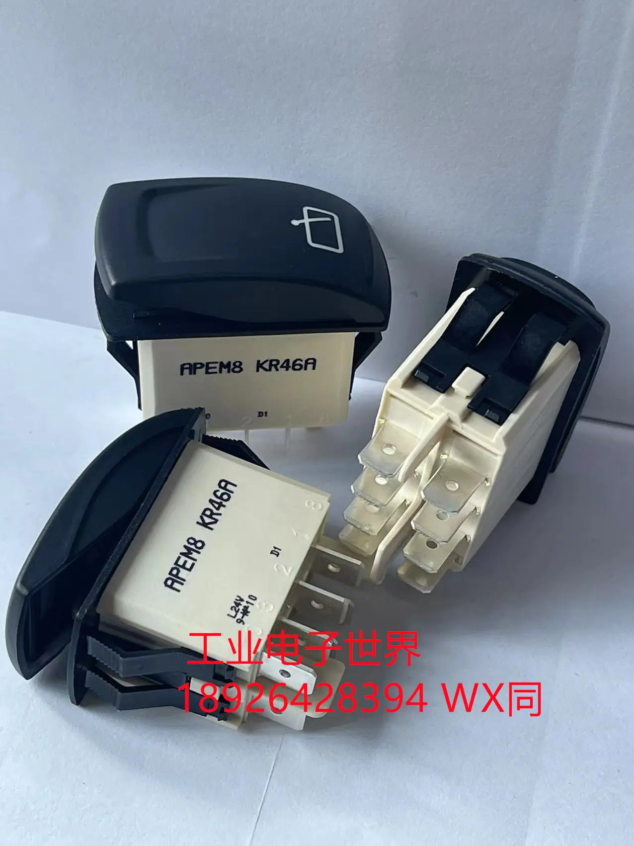 KR46A APEM Boat Switch Rocker Switch Bipolar 8 Pin 2 Gear Self-Locking ON-ON Non-Reset Genuine Product