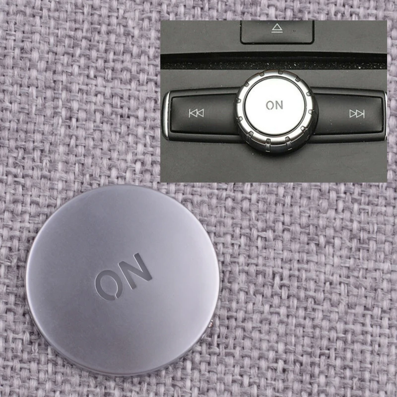 Console Volume Multimedia ON Knob Button Cover Trim Sequin Fit for Mercedes Benz C E Class W204 W212 GLK