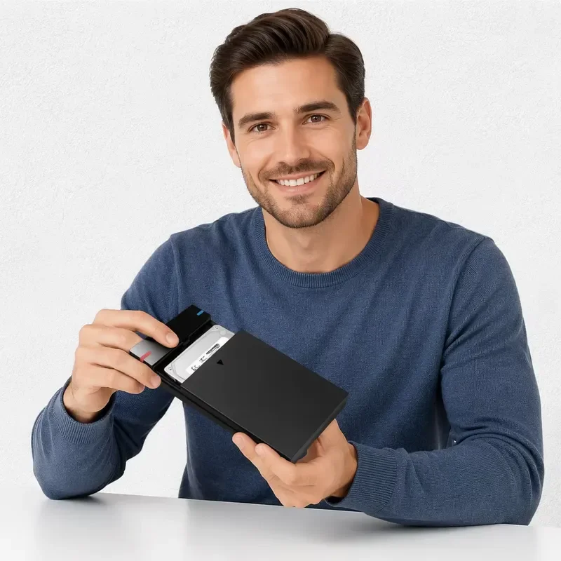 BOLRZO 2.5 Inch HDD SSD Enclosure, USB 3.1 SATA External Hard Drive Case, Plug and Play, Support up to 6TB