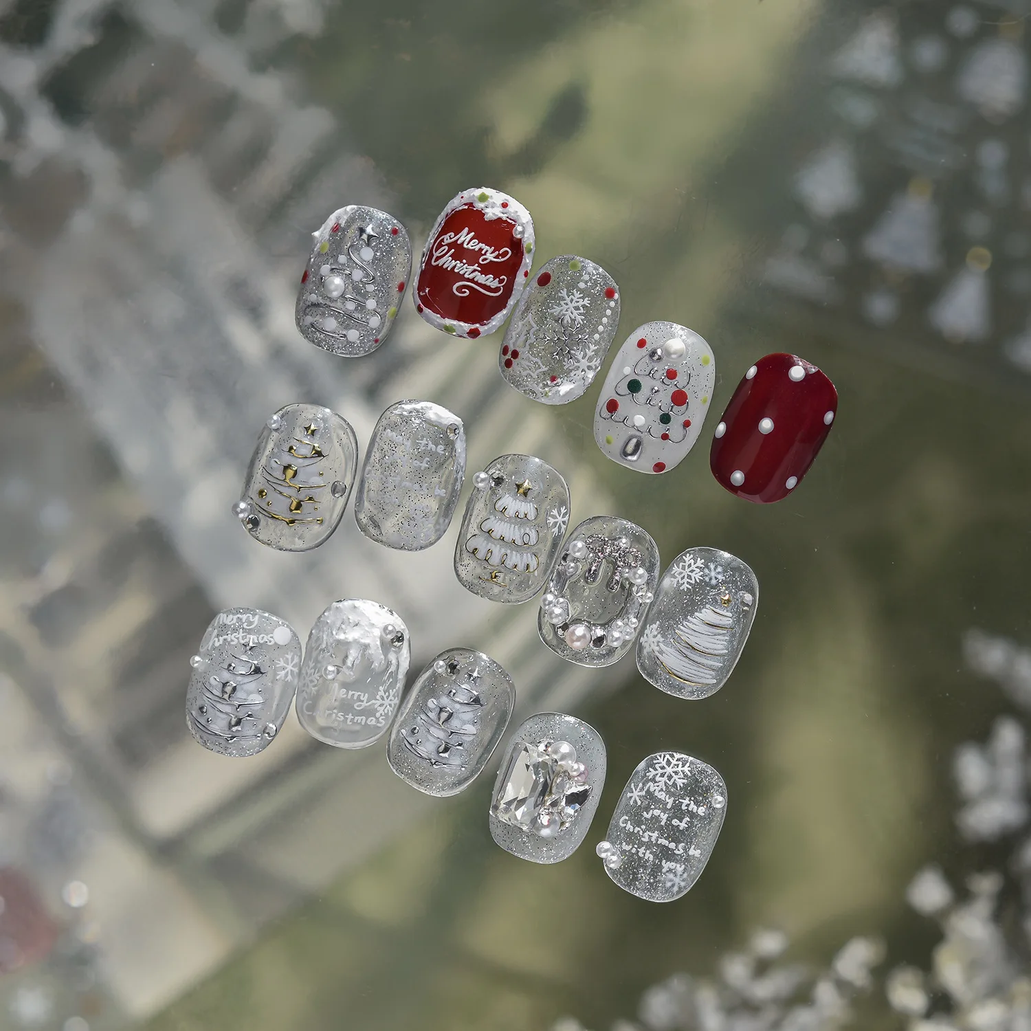 새로운 달콤하고 생동감 넘치는 크리스마스 네일 스티커  - Nail Art Xmas Design 리뷰 및 가격