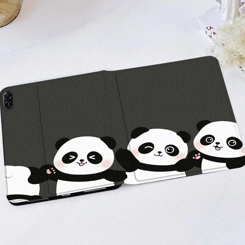 

Cute Panda Bear Pair Gift For Huawei MediaPad T5 T10s M6 M5Lite SE Honor Tab 5 6 7 V7 V8 X8a X9a Pro Soft Tablet Case