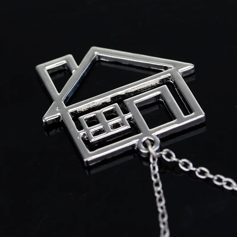 Simple Fashion Hip Hop Rock Music Necklace Pendant Hollow House Logo Pendant Street Niche Punk Creative Trend Party Accessories image 5