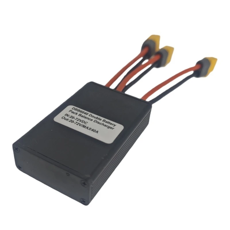 

24-72V Double Battery Discharge Converter 40Amp Electric Double Battery Parallel Module Connector Adapter for E-Bike