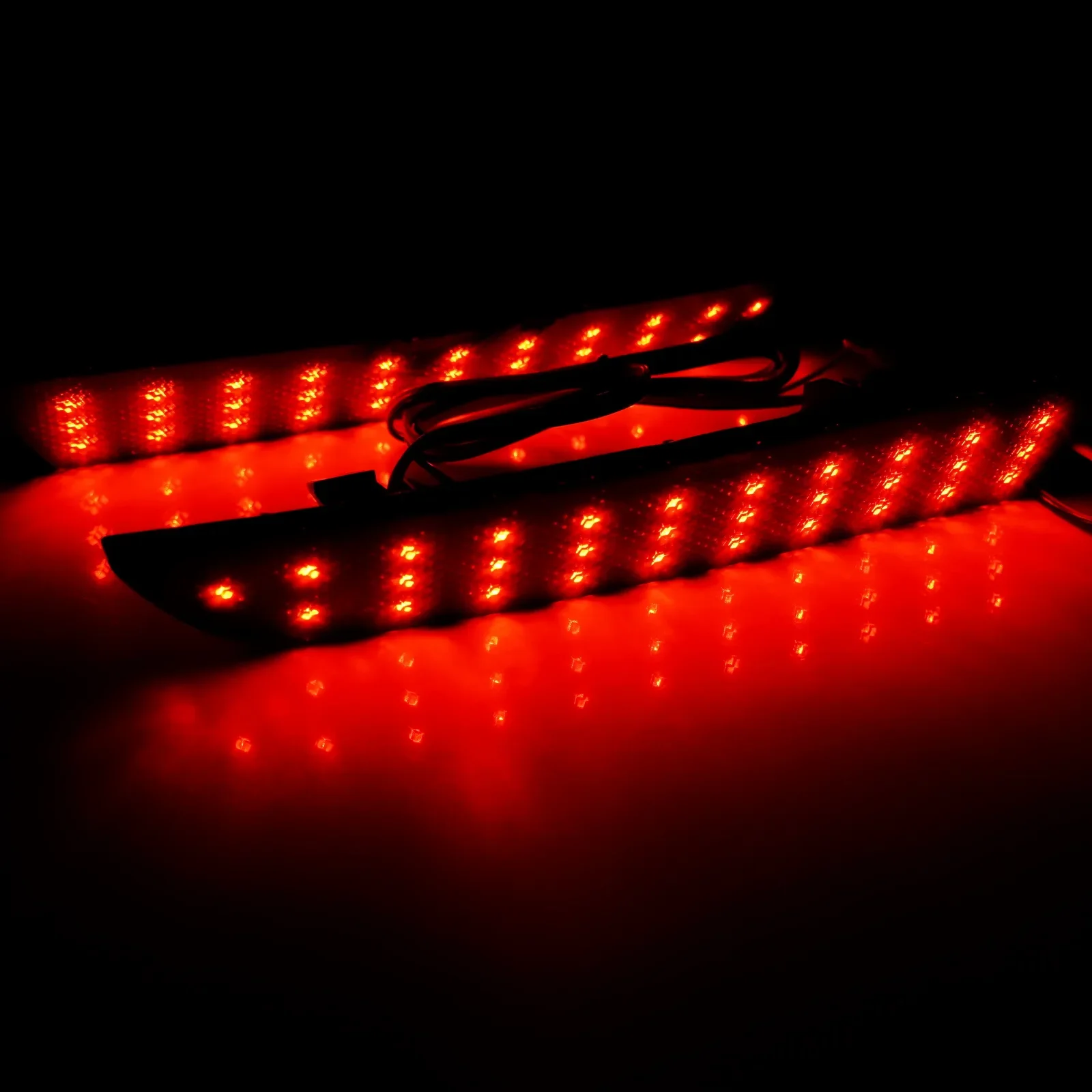 ANGRONG Black Lens LED Rear Bumper Reflector Brake Stop Light For Mercedes Benz W447 Vito V-Class 14-19
