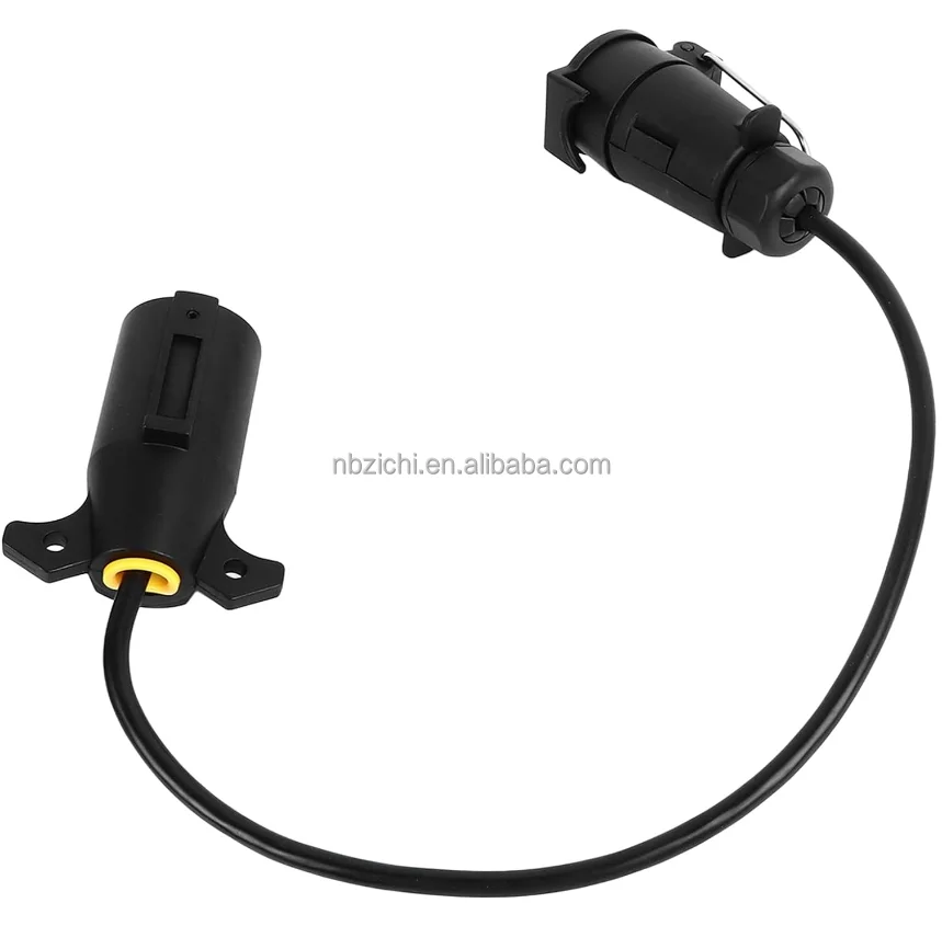 Heavy Duty US 7-Pin to EU 7-Pin Trailer Socket Converter for All Weather Conditions