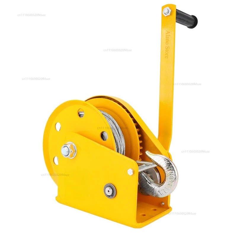 For Alano Store Self-Locking Hand-Cranked Winch - Small Portable Two-Way Locking Household Hoist/Traction Machine
