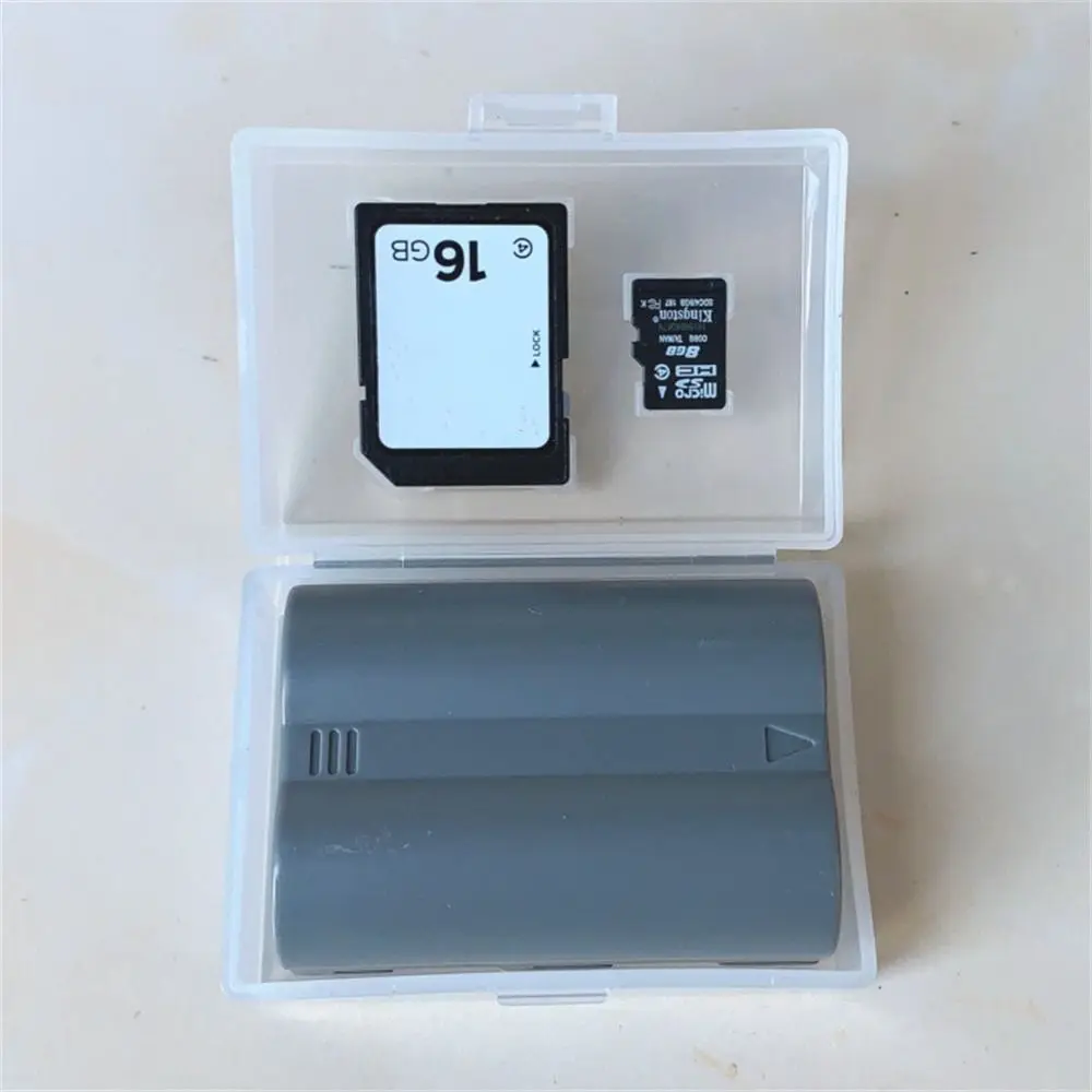 2Pcs SD Memory Card Camera Battery Storage Box TF Card Holder Moisture-proof For Canon Battery Case Scratch-proof Plastic Box