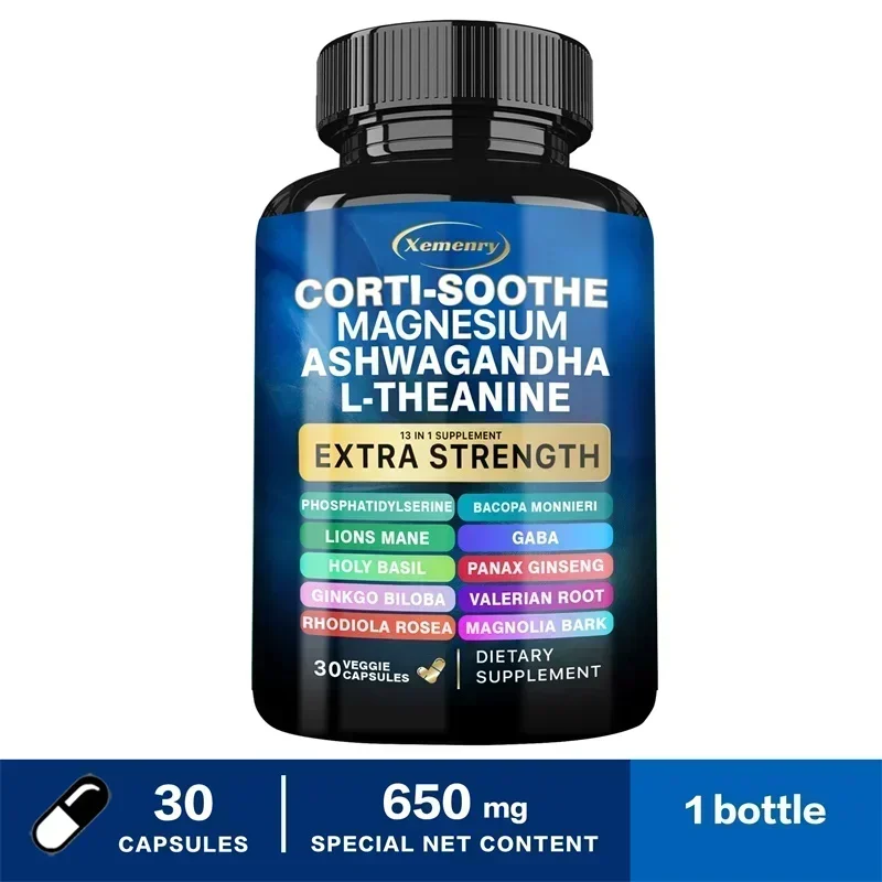 Supplément Corti-Soothe - Aide à réduire la Cortisol, soutenir la santé supplémentaire, reconstituer