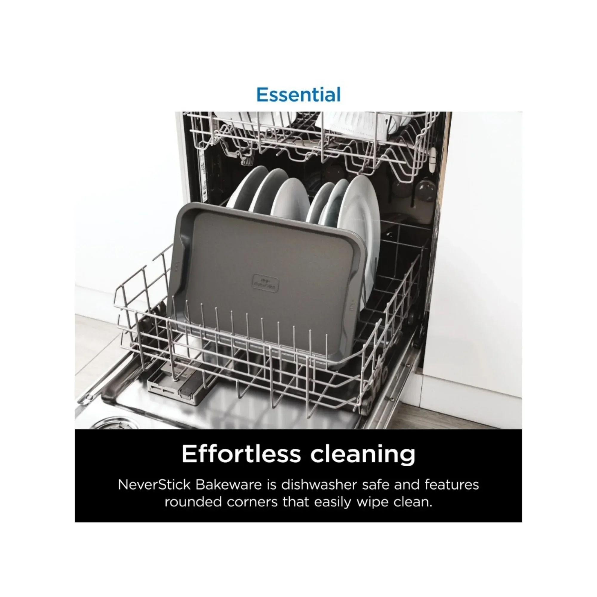 صفائح خبز من الفولاذ المقاوم للصدأ مكونة من قطعتين، مقلاة غير لاصقة مقاس 9 × 13، حرارة متساوية للحصول على حرارة مثالية، سهلة التنظيف وآمنة للاستخدام في غسالة الأطباق