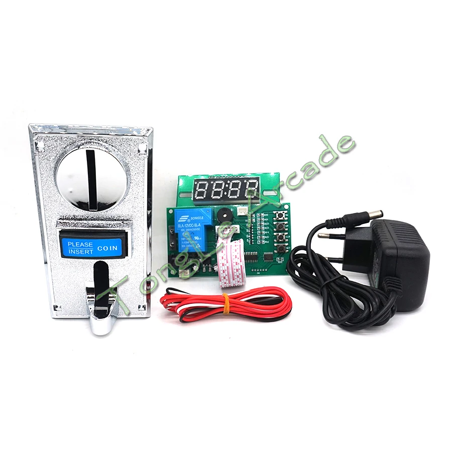 

Hot Sell Timer PCB Control Board with 6 Values 616 Multi Coin Acceptor and 12V 2A Power Adapter for Arcade Vending Machine