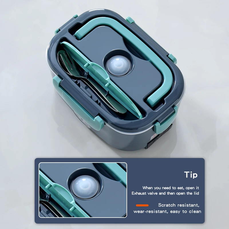 Stainless steel portable electric lunch boxes, dual-purpose electric lunch boxes for cars and households